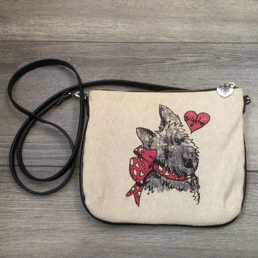 💐2/$25💐 Brighton Scottie “Exercise, I'd Rather Accessorize" Canvas Crossbody Bag